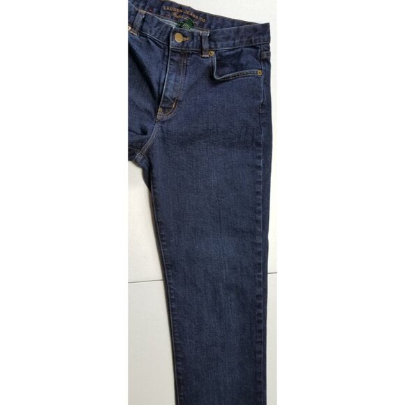 Ralph Lauren Classic Straight Mid-Rise Dark Blue Denim Stretch Jeans Women's 6 - Picture 7 of 15